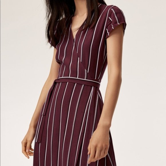 Aritzia Wilfred Free Wrap Dress - Picture 1 of 7
